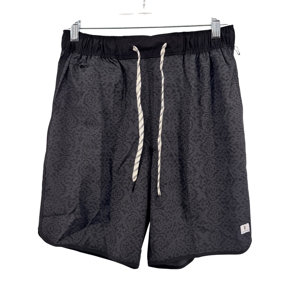 NEW 7 Diamonds Core Active Short Mens Small Shorts Grey Damask Print STS-1305